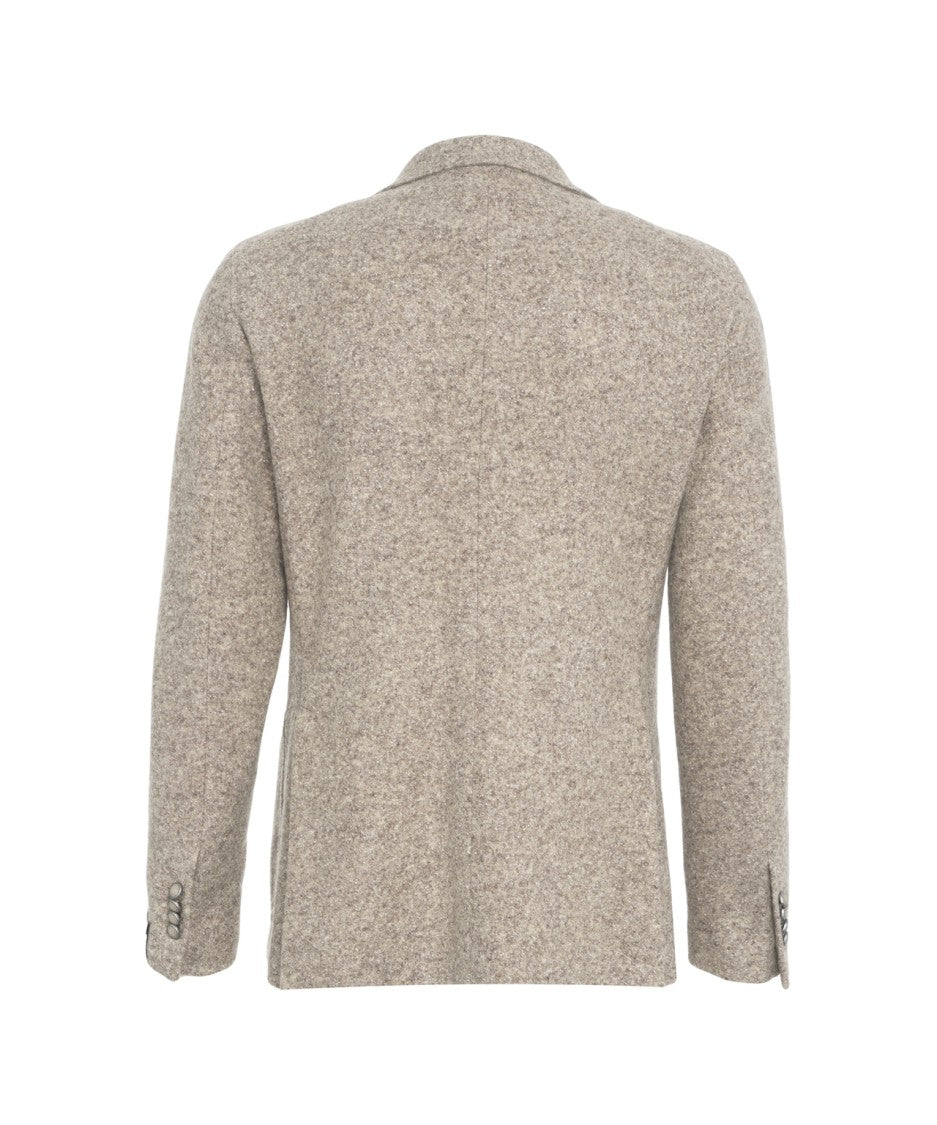 Tagliatore Beige Tailored Blazer With Notch Lapels