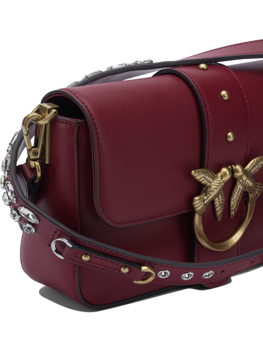 Pinko Red Leather Shoulder Bag