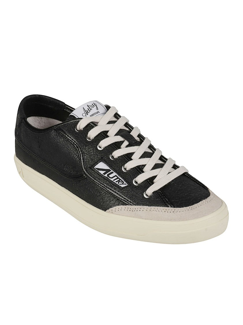 Autry Windscape Low Cracked Leather Sneakers