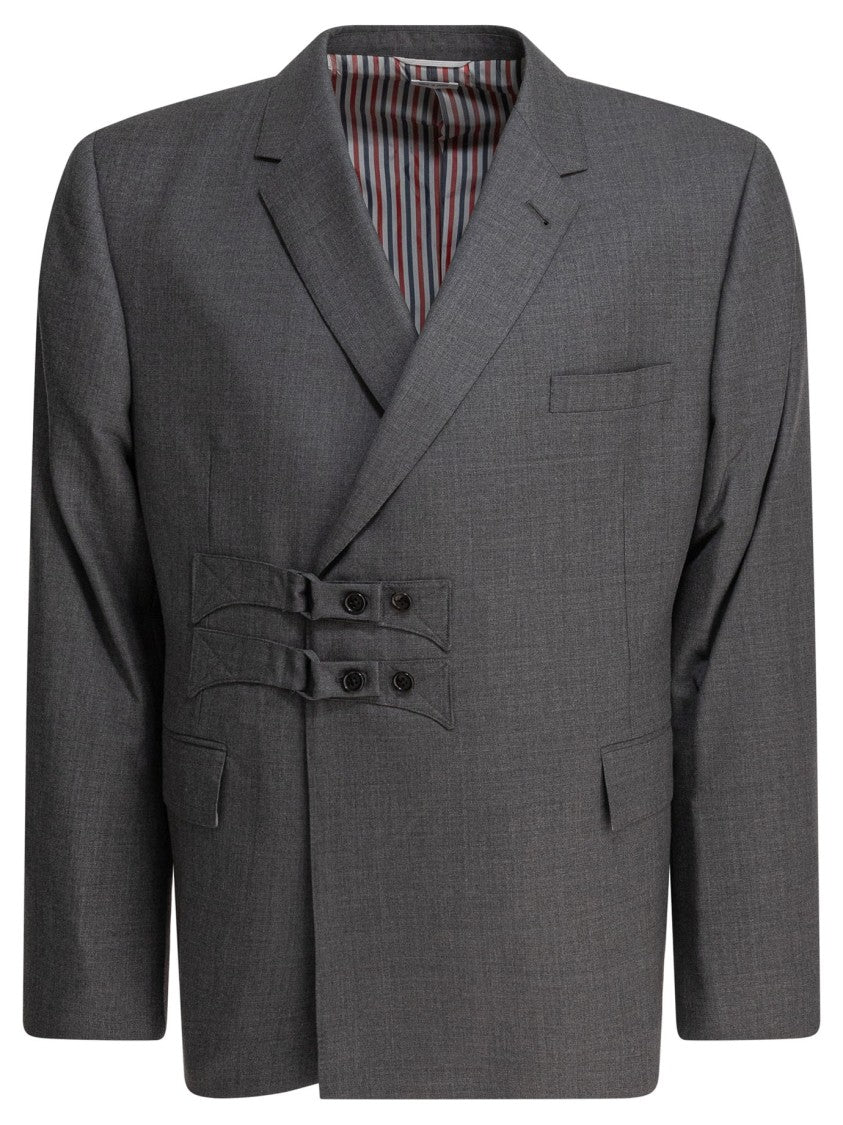 Thom Browne Tailored Grey Wool Jacket