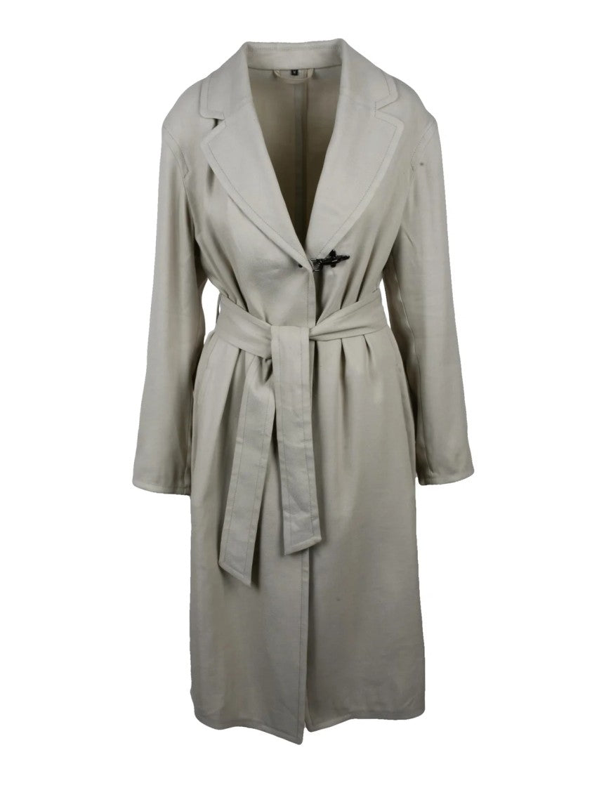 Fay Canvas Overcoat - Beige