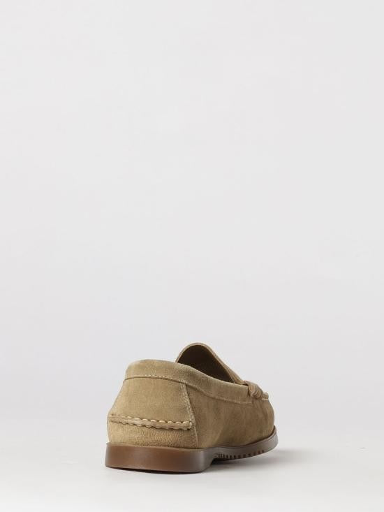 Paraboot Suede Loafers With Penny Strap And Rubber Sole