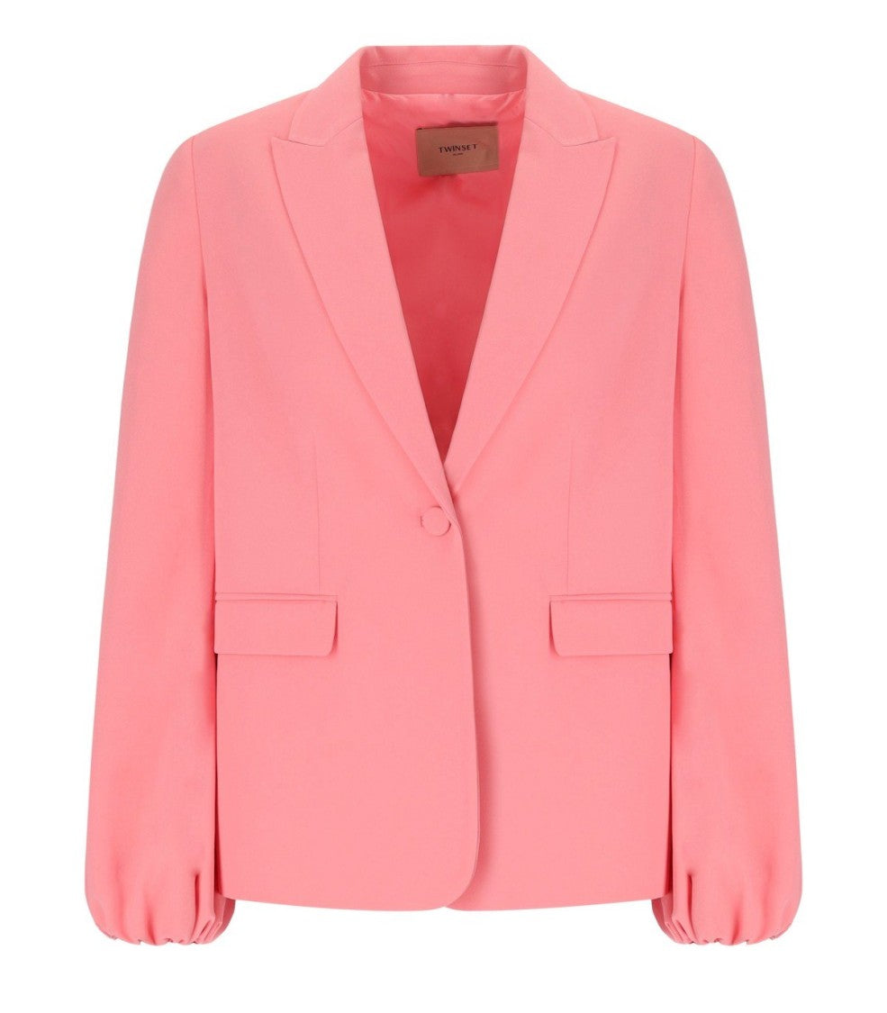 Twin-Set Pink Single-Breasted Blazer