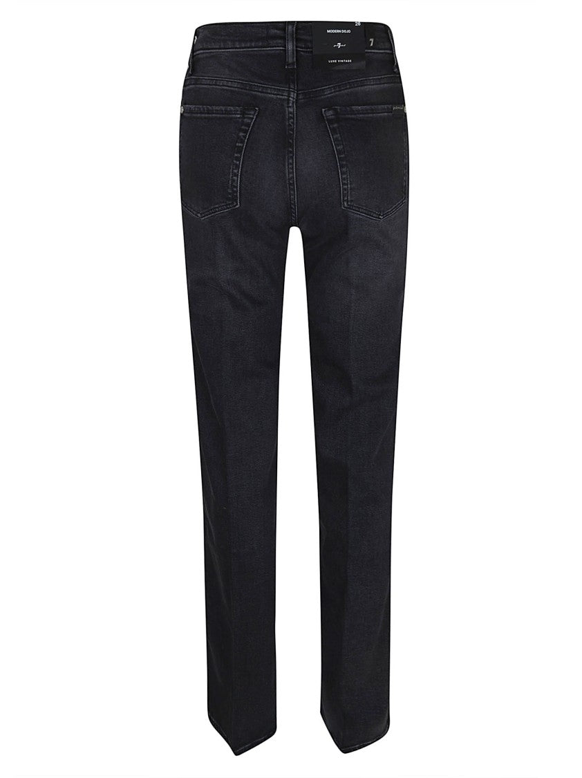 7 For All Mankind Luxe Vintage Black Jeans With High Waist