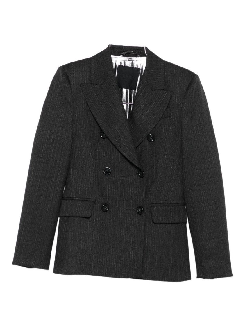 Liu Jo Tailored Grey Blazer With Double-Breasted Front