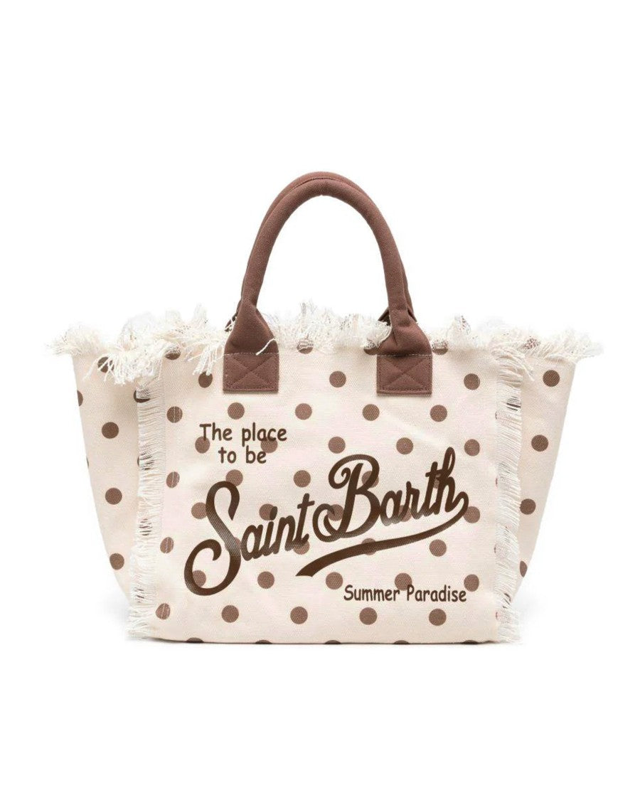 Mc2 Saint Barth Fringed Cotton Canvas Tote Bag