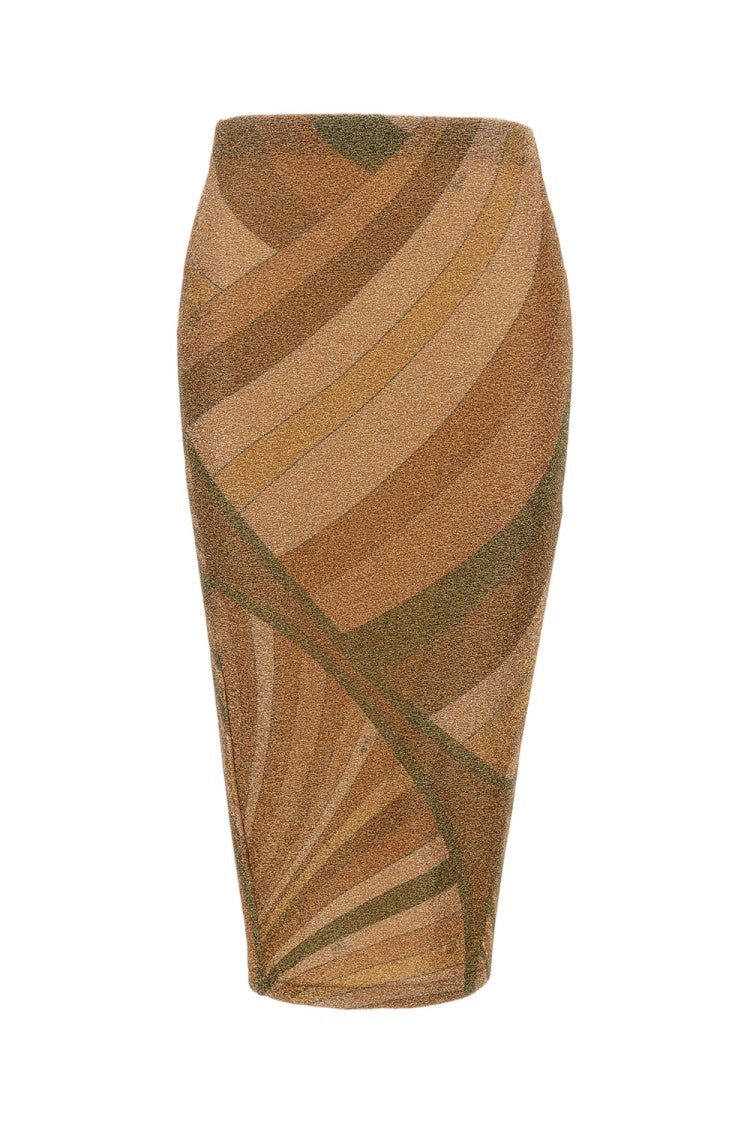 Emilio Pucci Jersey Lame' Midi Skirt