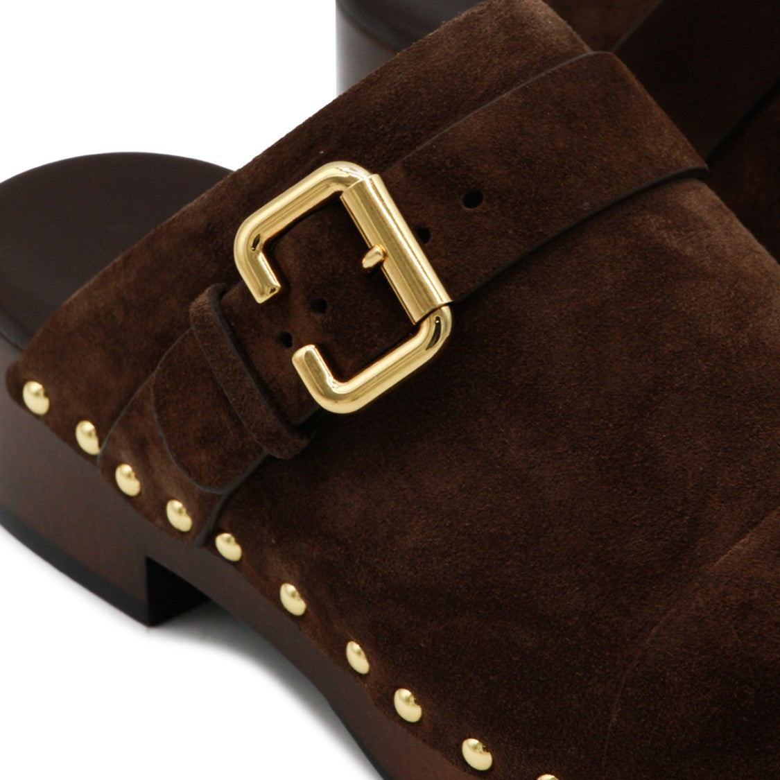 Chloé Brown Leather Jeannette Sandals