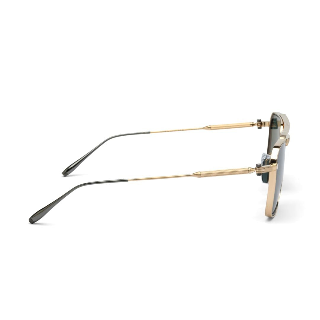 Akoni Telesto Sunglasses With Gold Metal Frame And Rectangular Lenses