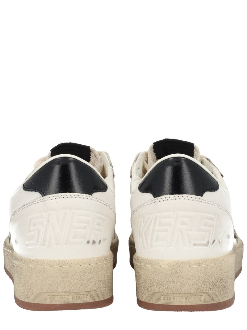 Golden Goose Ballstar Vintage-Inspired Cow Leather Sneakers