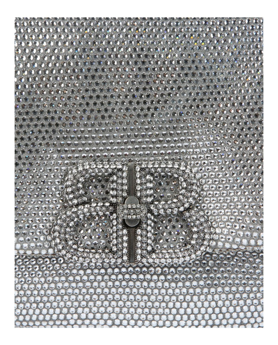 Balenciaga Small Monaco Sling Bag In Strass