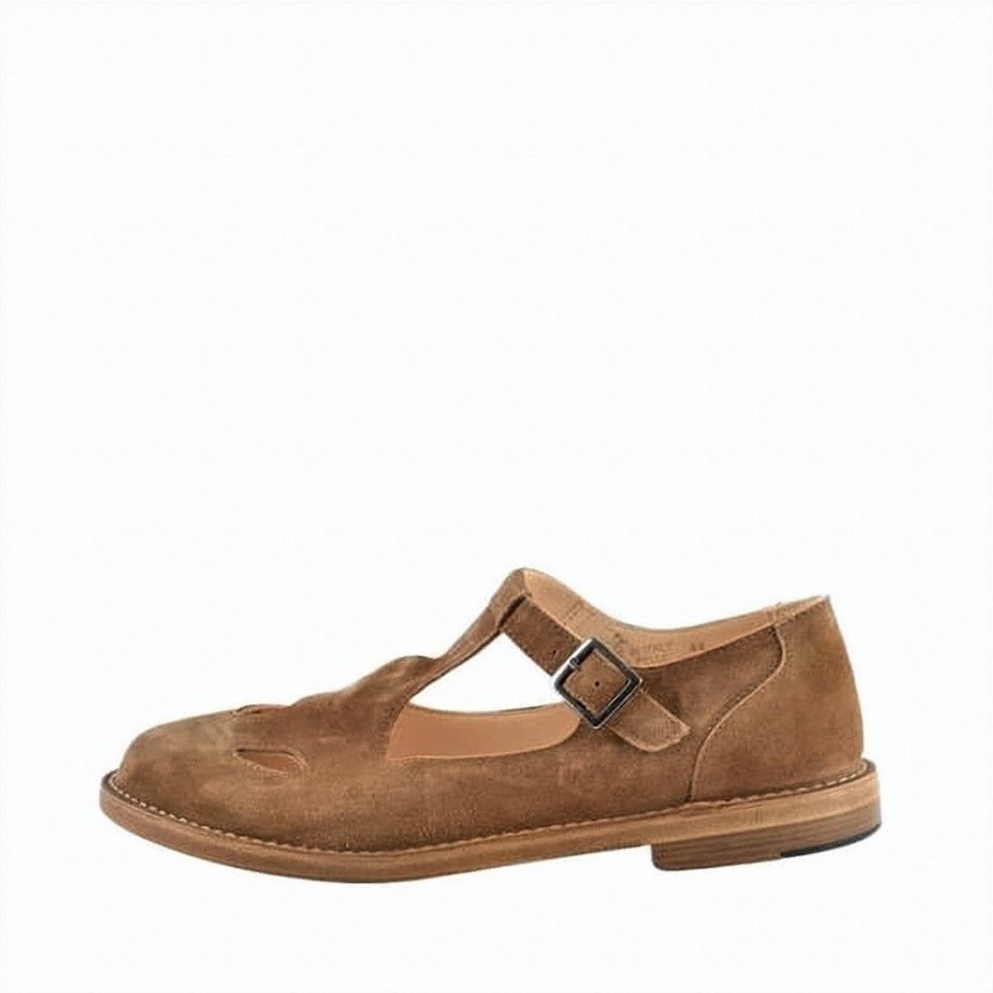 Astorflex Suede Brown Sandals With T-Strap Design