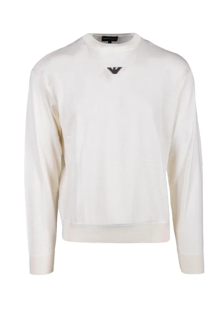 Emporio Armani White Virgin Wool Sweater