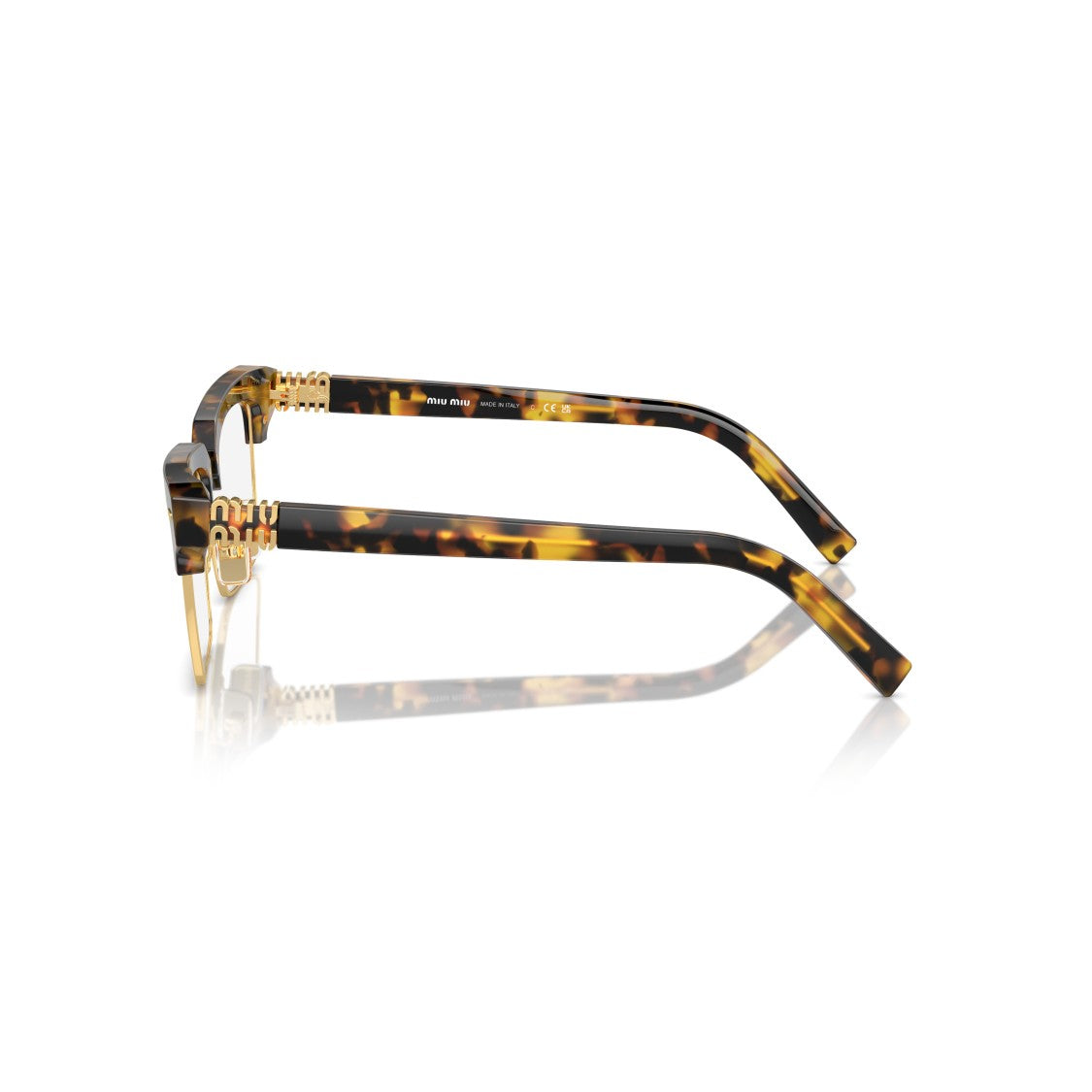 Miu Miu 0Mu 11Xv Square Tortoiseshell Acetate Eyeglasses