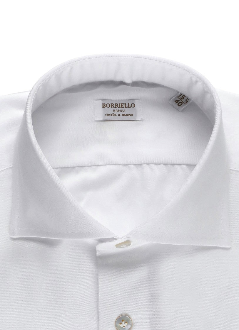 Borriello White Classic Collar Cotton Shirt