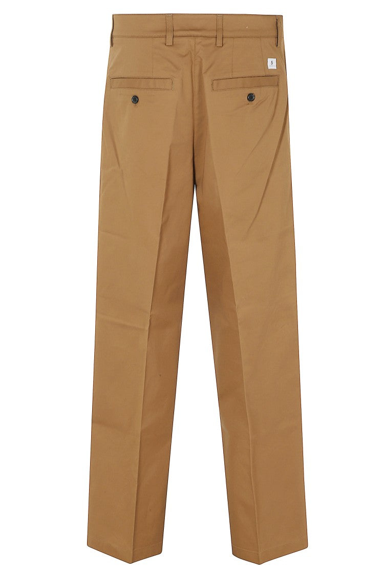 Department 5 Camel Wide-Leg Cotton Flush Pocket Wide-Leg Pants