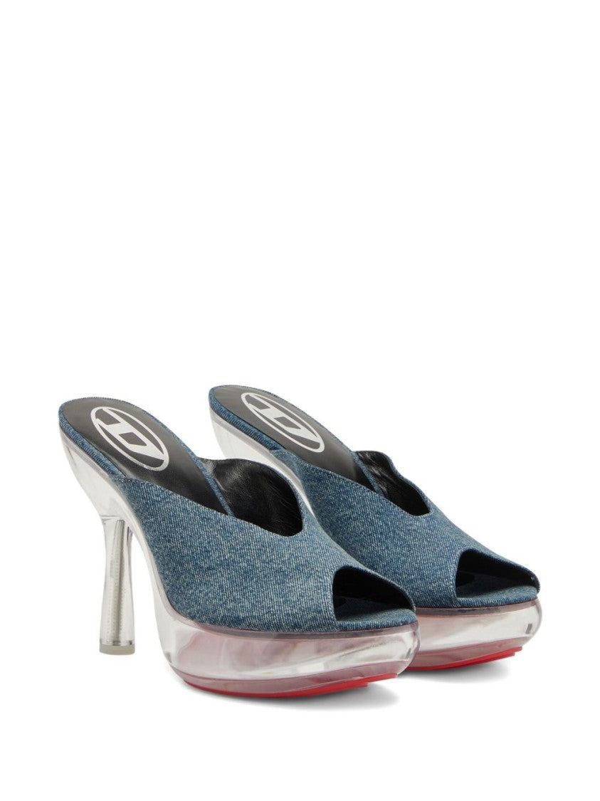 Diesel Denim Platform Sandals