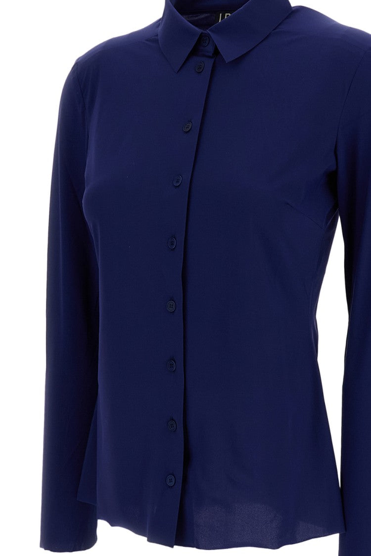 Irie' Tailored Blue Shirt With Button-Down Front