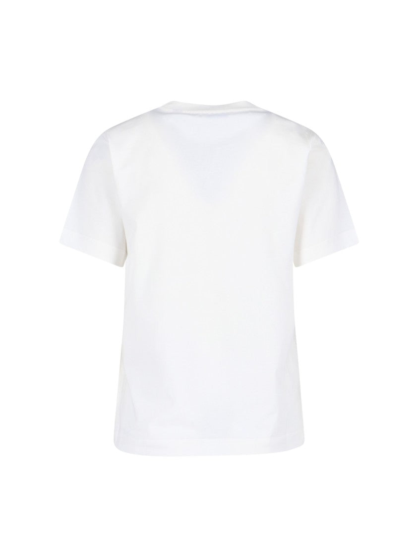 Burberry "Check" T-Shirt, In White Cotton