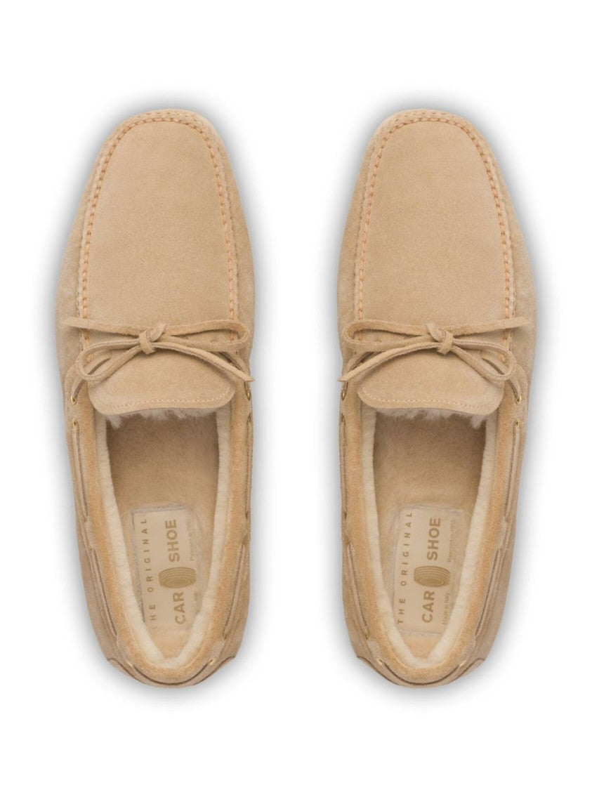 Car Shoe Moccasin-Style Loafers With Decorative Bow