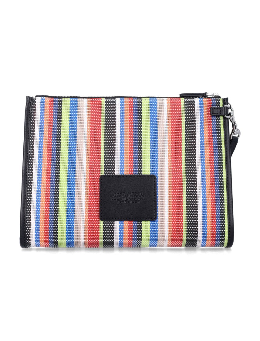 Marc Jacobs Rainbow Stripe Mesh Wristlet Pochette