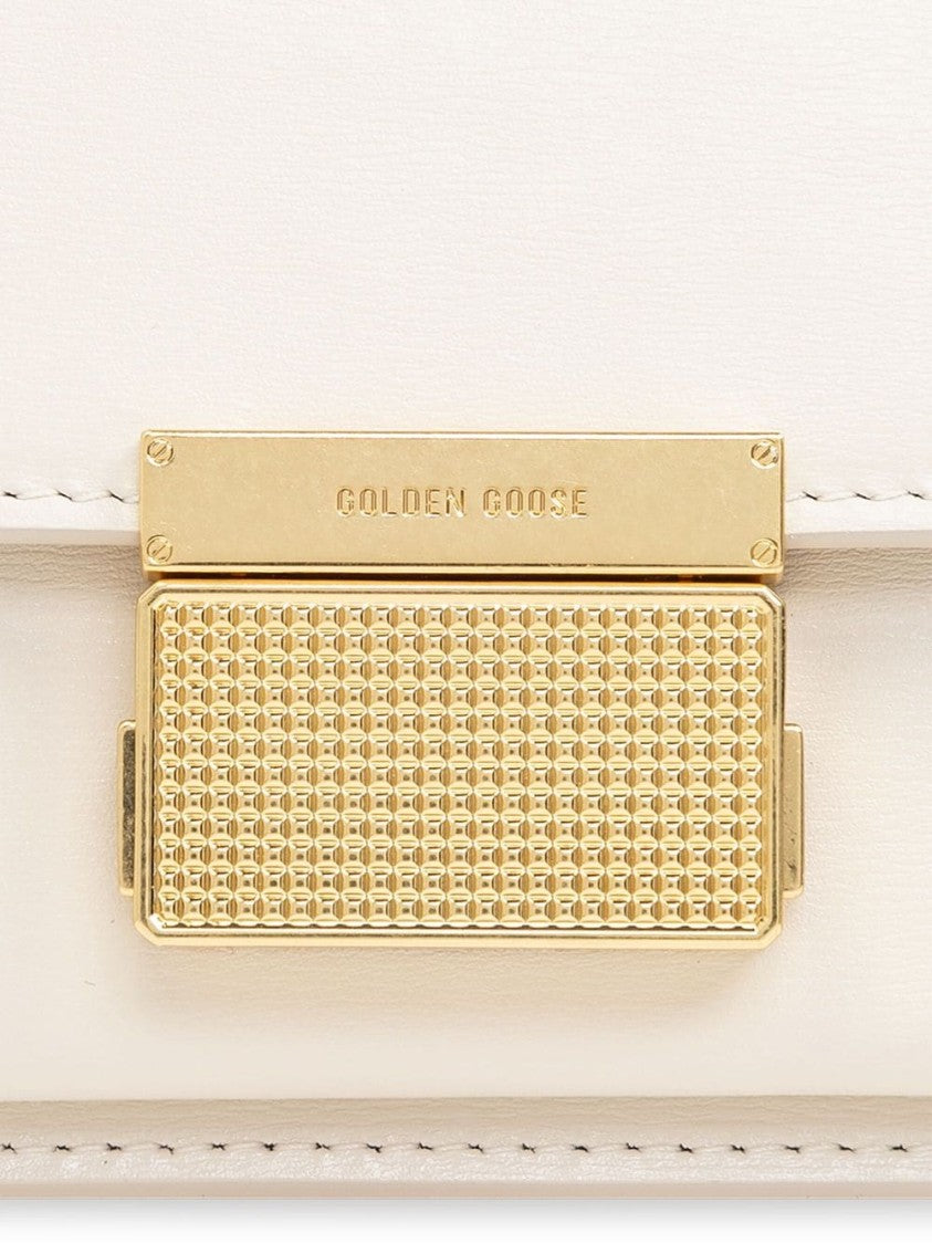 Golden Goose Structured Handbag With Gold-Tone Clasp And Detachable Strap