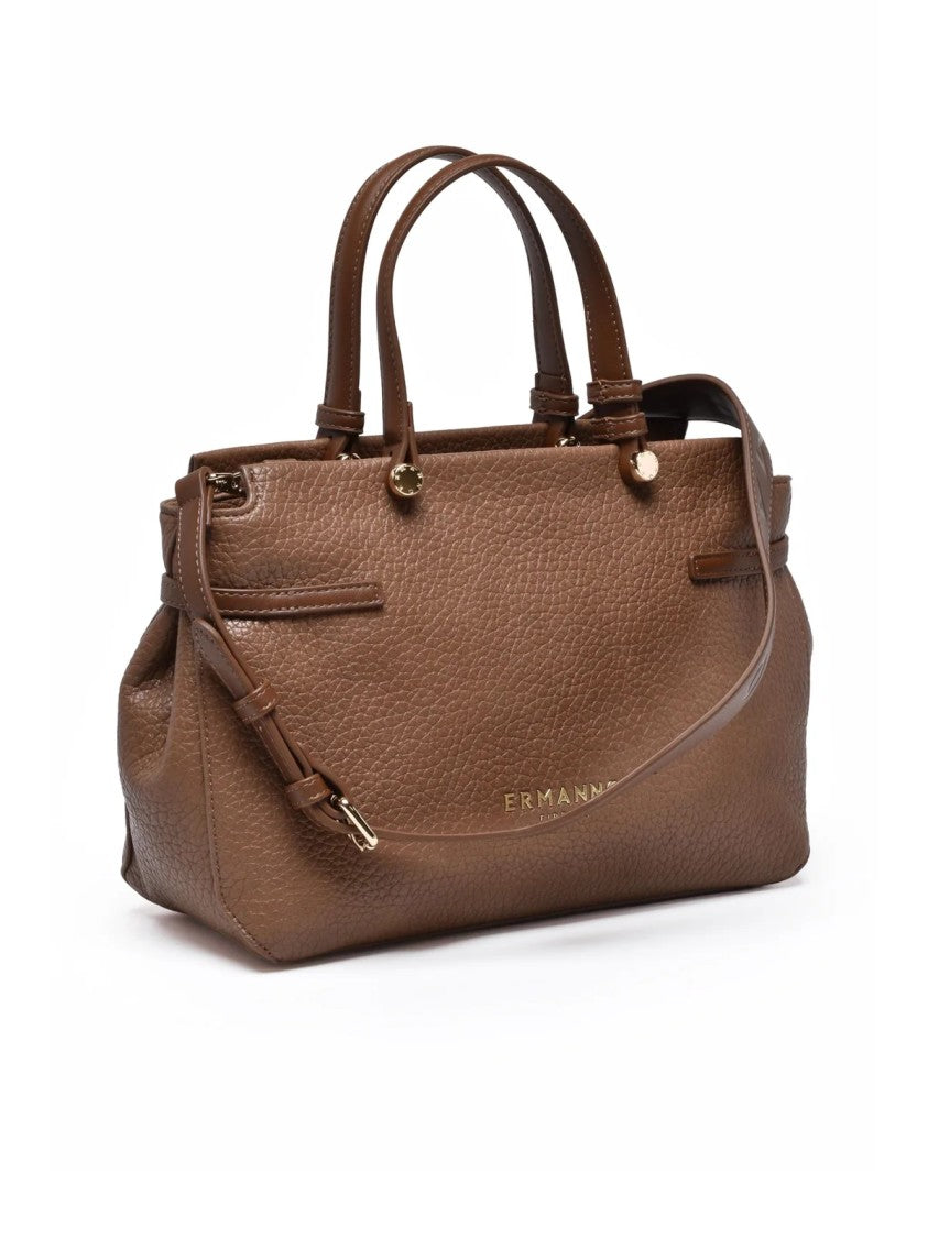 Ermanno Firenze Taupe Polyurethane Unity Handbag