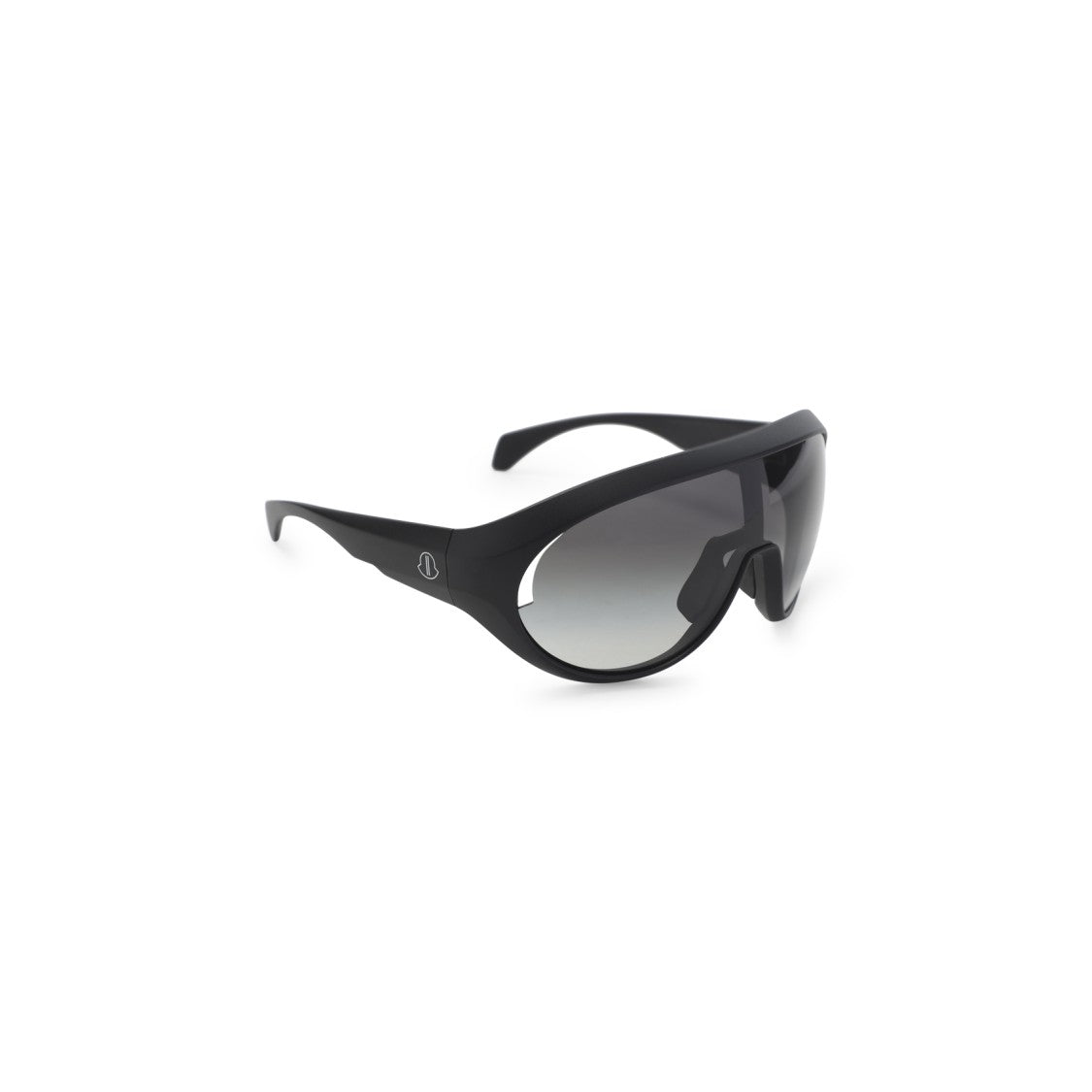 Moncler X Rick Owens Oval-Frame Black Injected Nylon Sunglasses