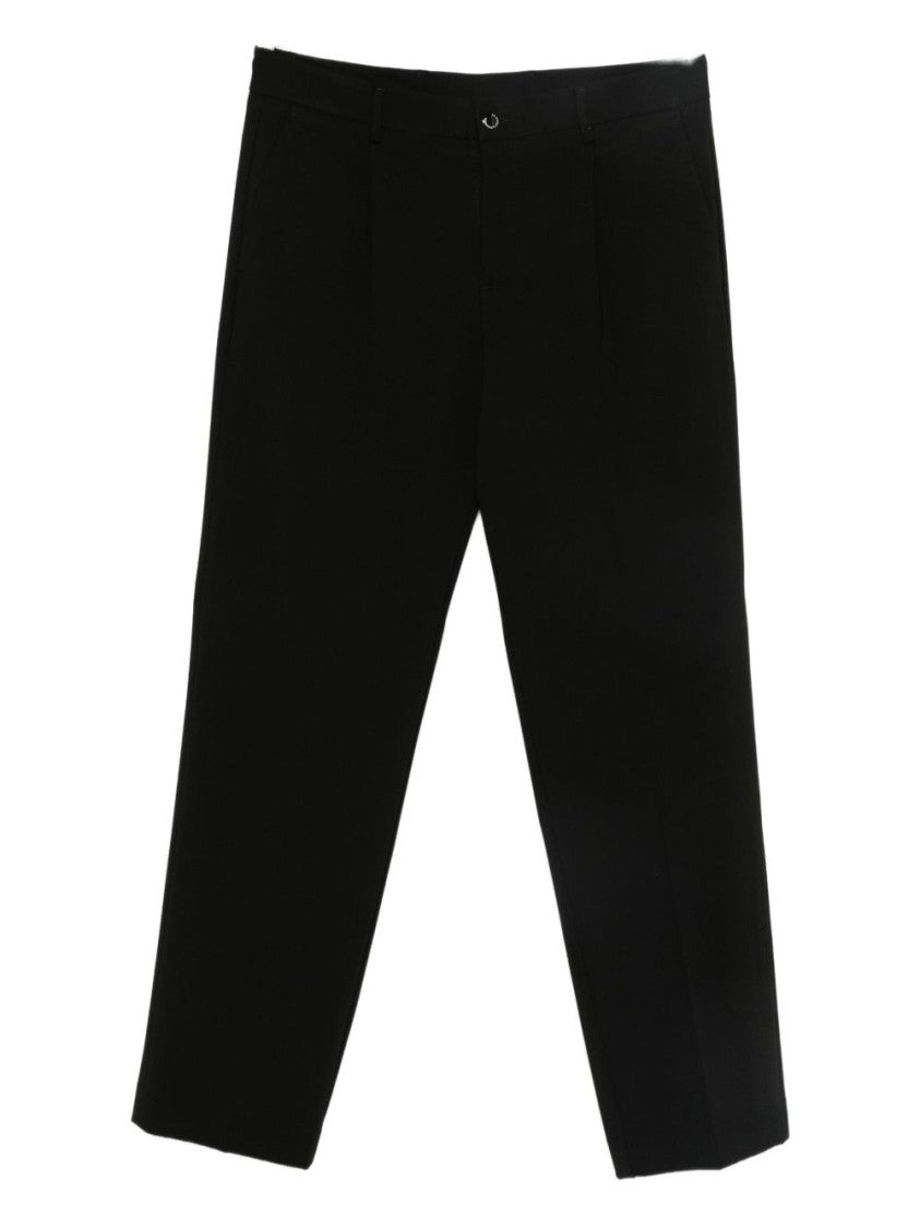 Daniele Alessandrini Tailored Black Trousers With Straight-Leg Cut