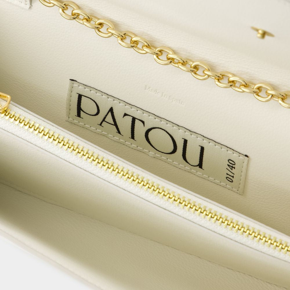 Patou Wallet On Chain - Leather - White