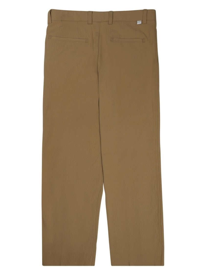 Paolo Pecora Milano Classic Straight-Leg Beige Trousers With Timeless Design