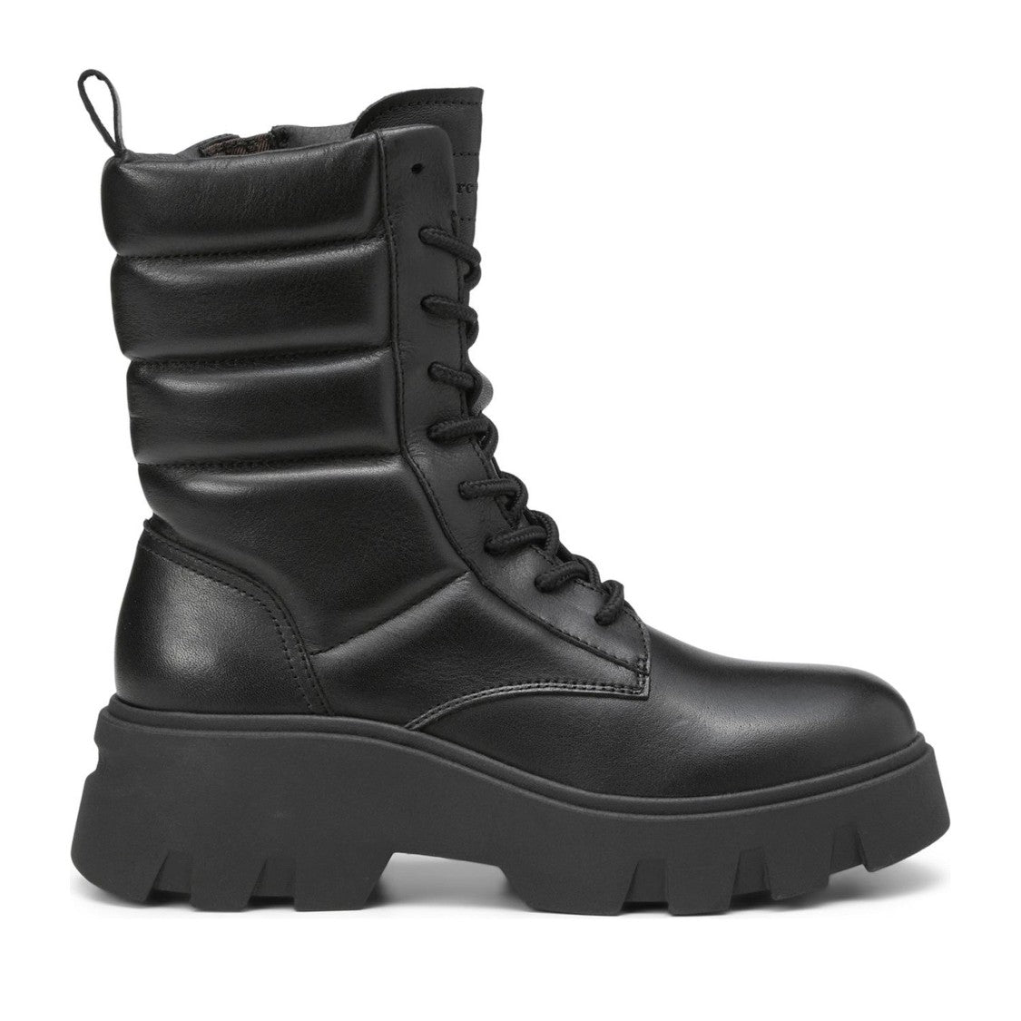 Marc O'polo Black Liliam 2A Leather Quilted Side Zip Boots
