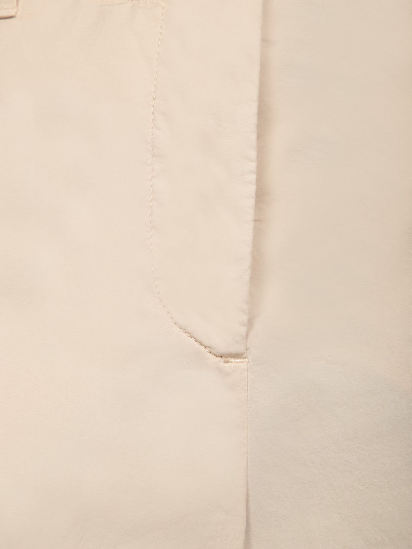 Incotex Wide-Cut Beige Trousers With Zip