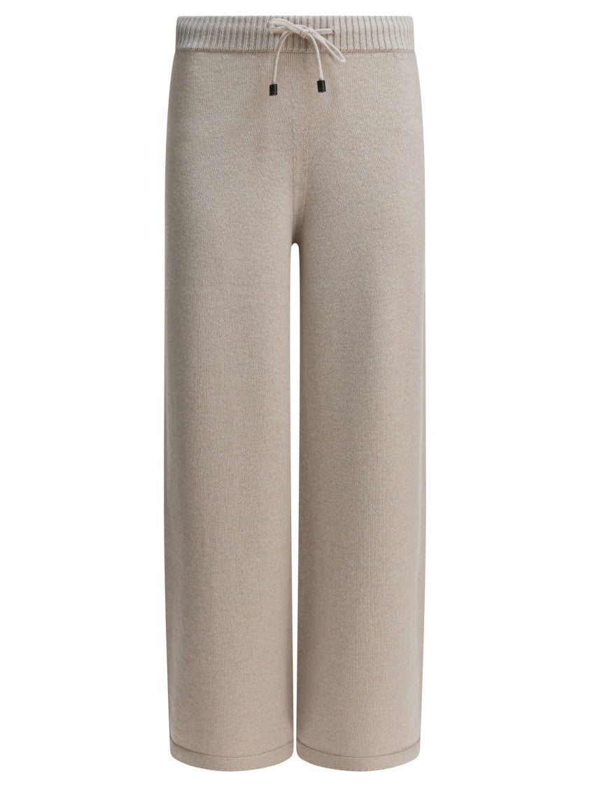 Drumohr Relaxed Beige Trousers With Wide Legs