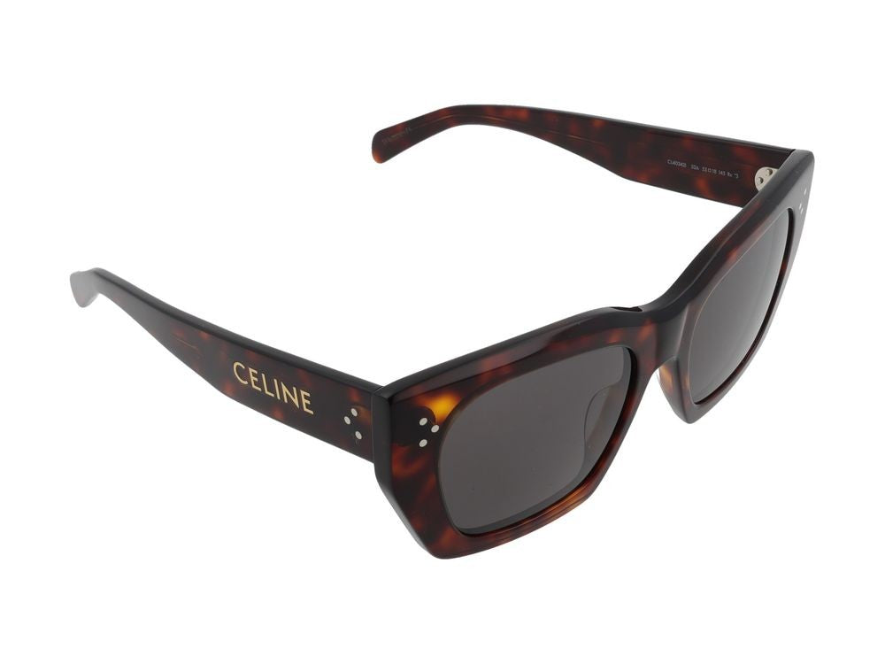 Celine Bold Oversized Tortoiseshell Square Frame Sunglasses