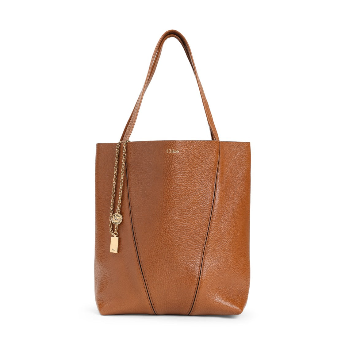 Chloé Clay Brown Calf Leather Spin Shoulder Bag