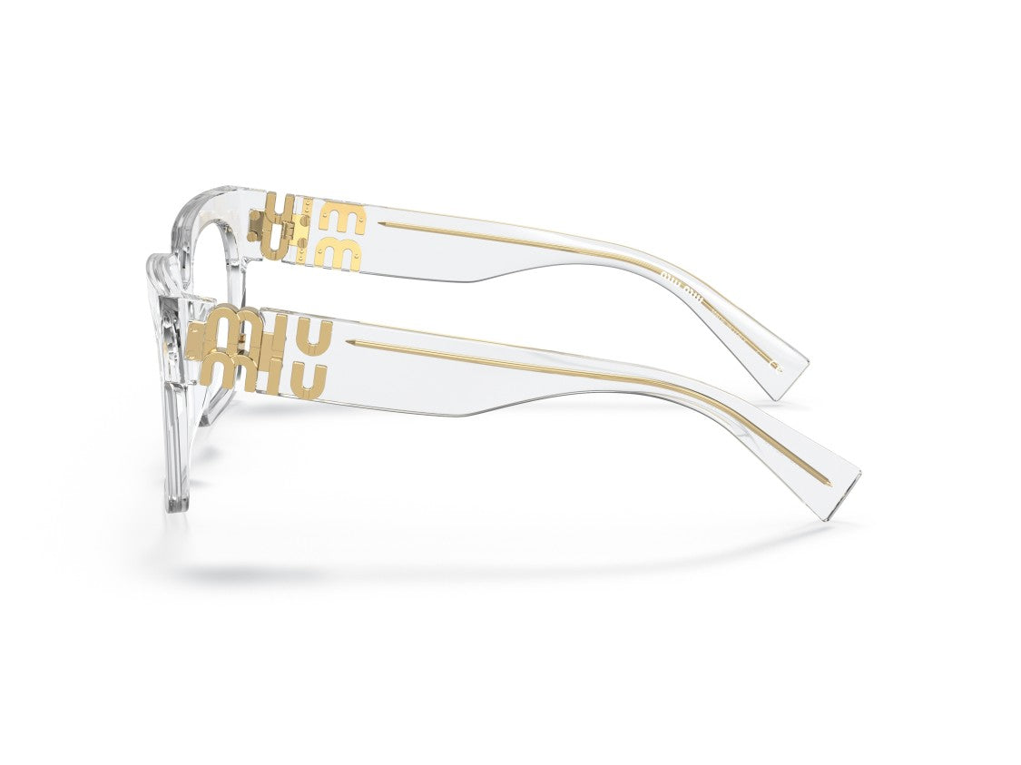 Miu Miu Transparent Oversized Square Acetate Frame Eyeglasses