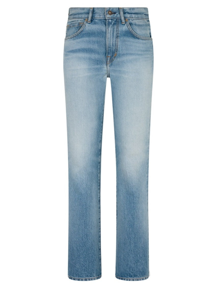 Tom Ford Blue Stone Washed Cotton Jeans
