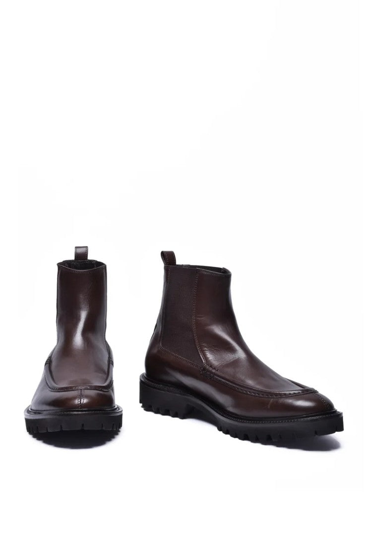 Tagliatore Leather Ankle Boot - Brown