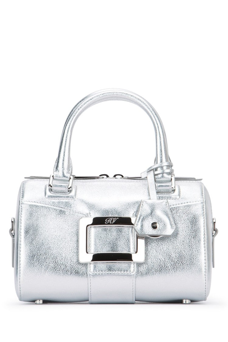 Roger Vivier Mini Bowling Bag With Metallic Finish And Structured Silhouette
