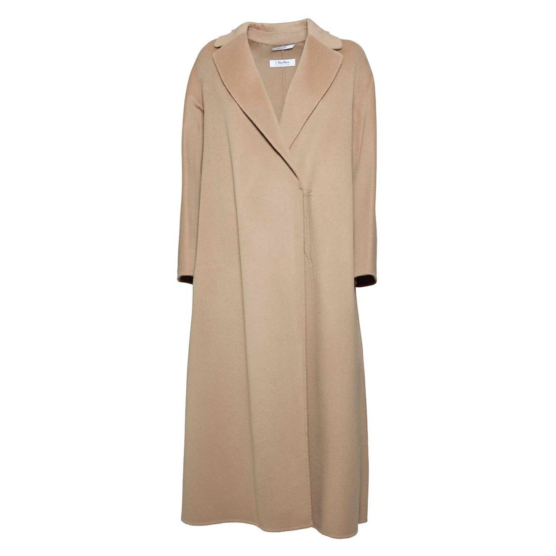 Max Mara Esturia Midi Coat In Virgin Wool Camel
