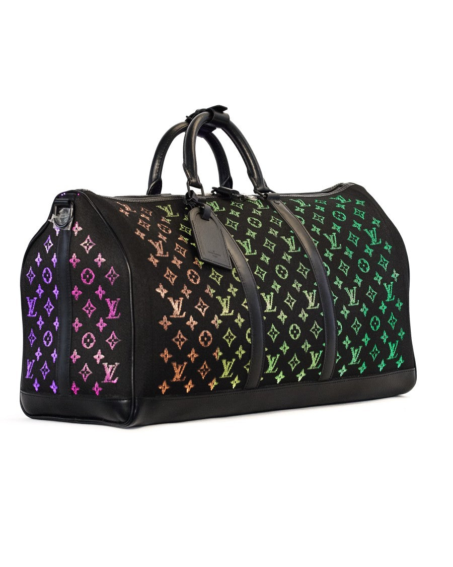 Louis Vuitton Keepall 50 Bandouliere Monogram Light Up Nero