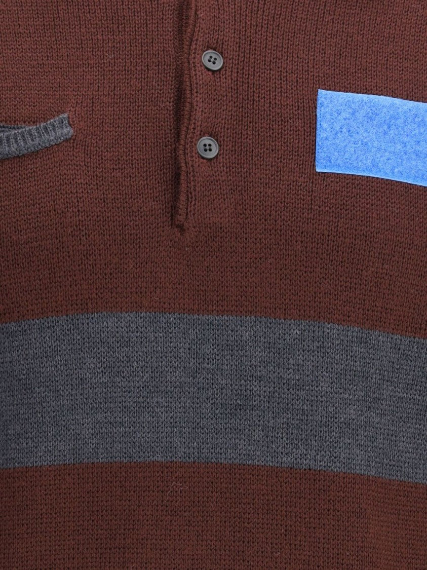 Gr10k Striped Logo Buttoned Jacket