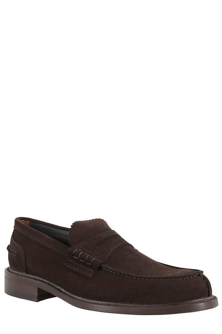 John Spencer Almond Toe Suede Moccasin Shoes