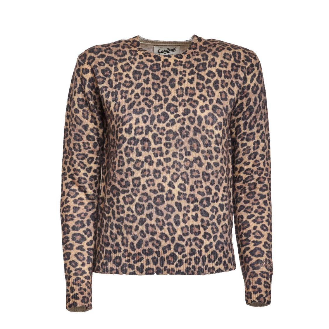 Mc2 Saint Barth Long-Sleeved Top With Bold Animal Print Design
