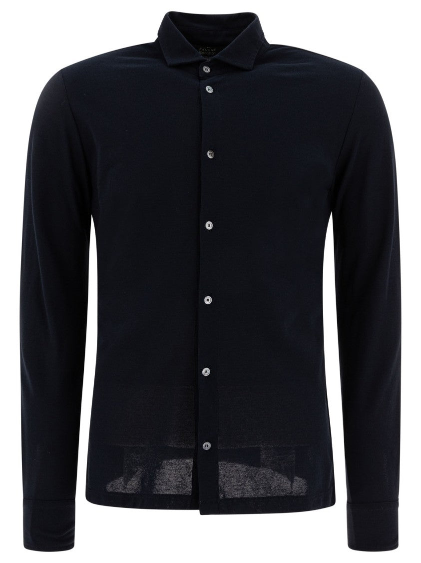 Zanone Black Shirt With Tailored Fit
