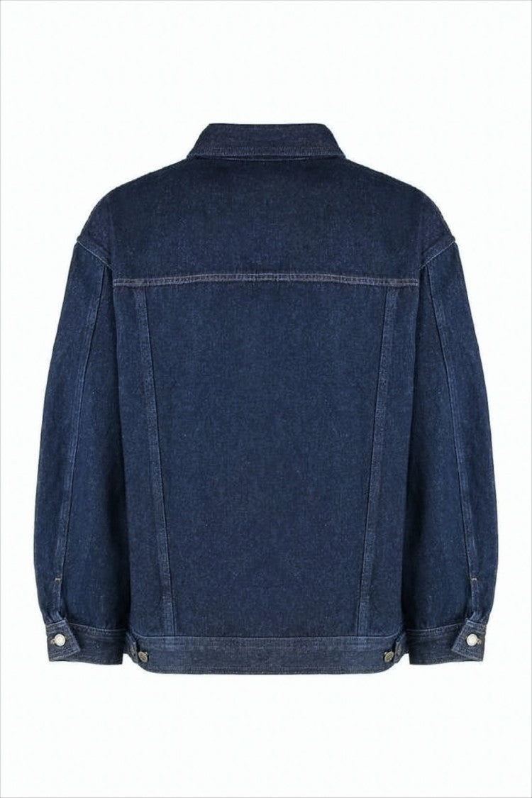 A.P.C. Cropped Denim Jacket With Classic Collar