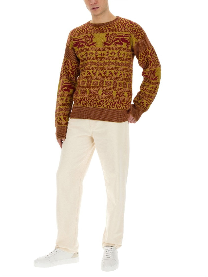 Vivienne Westwood Slim Fit Shirt With Intricate Lion Motifs