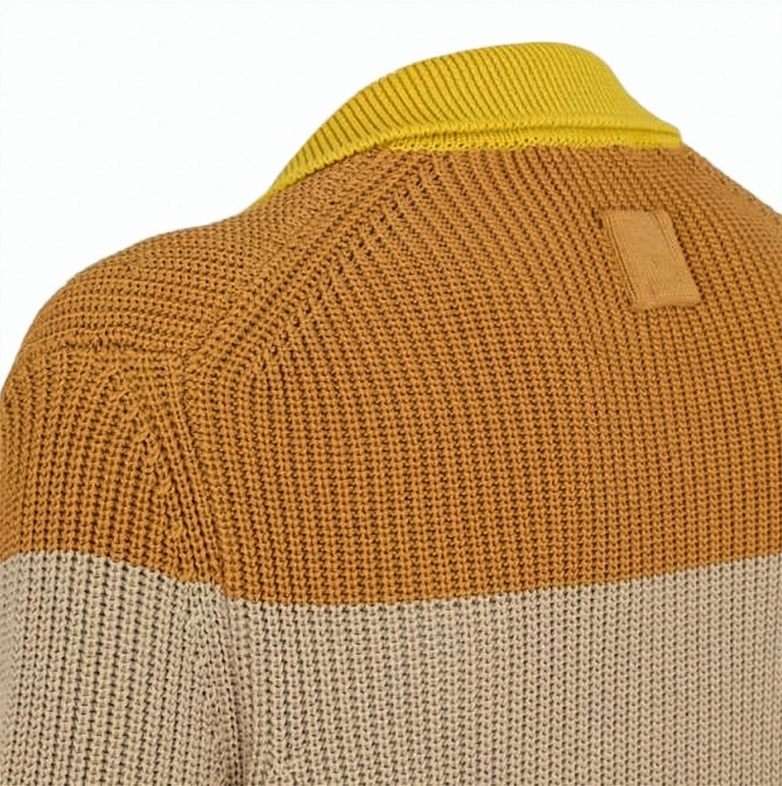 Fendi Short-Sleeved Polo Shirt With Horizontal Stripes And Crest Emblem