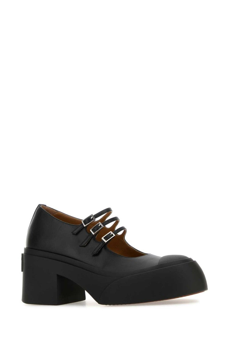 Marni Black Leather Pablo Mary Jane Pumps
